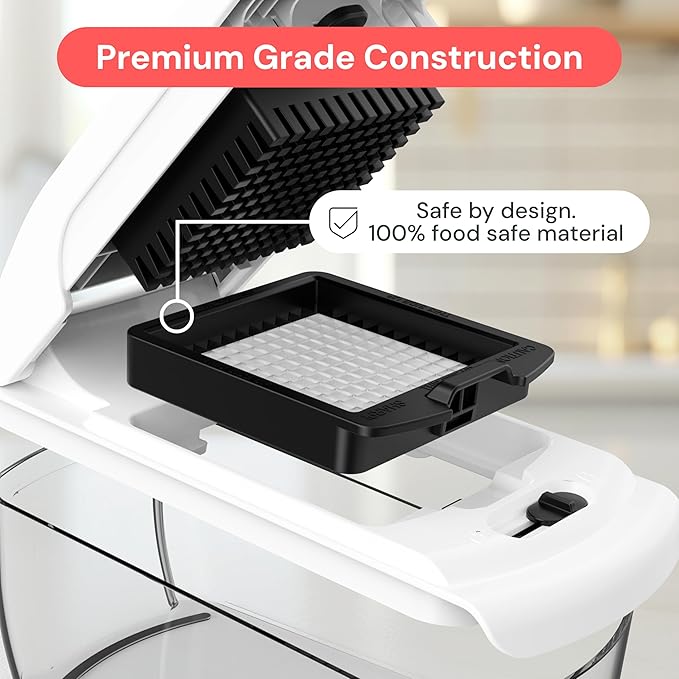 Fullstar The Original Pro Chopper - Vegetable Chopper and Spiralizer, Food Chopper with Container, Fruit Slicer, Kitchen Gadgets & Gifts, Home Essentials (4 in 1, White)